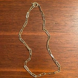 Gold paperclip necklace